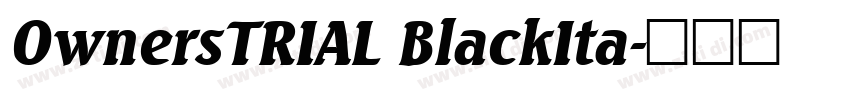 OwnersTRIAL BlackIta字体转换